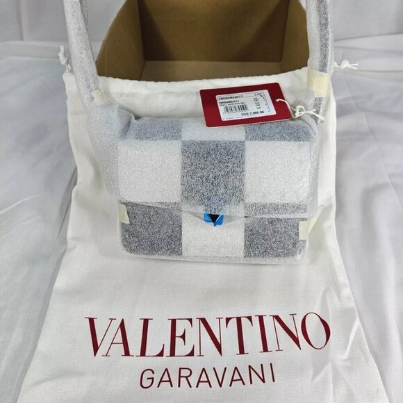 Valentino Garavani Small Rockstud Chess Leather Shoulder Bag MSRP $2,980 NWT - Picture 2 of 10